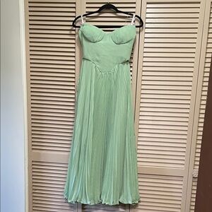 Chic Strapless Light Green Dress